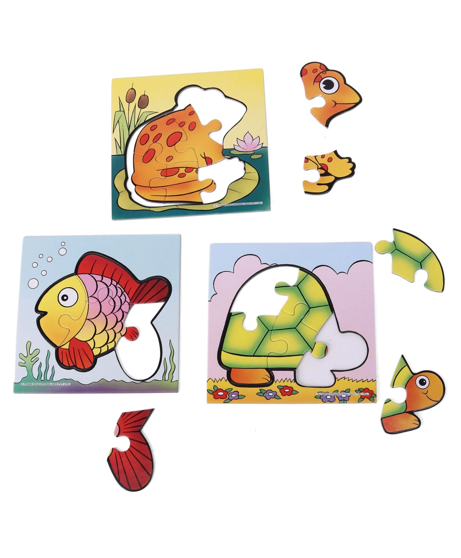 Frank Play And Learn In The Water Jigsaw Puzzle Multicolor Set of 3 - 15 Pieces