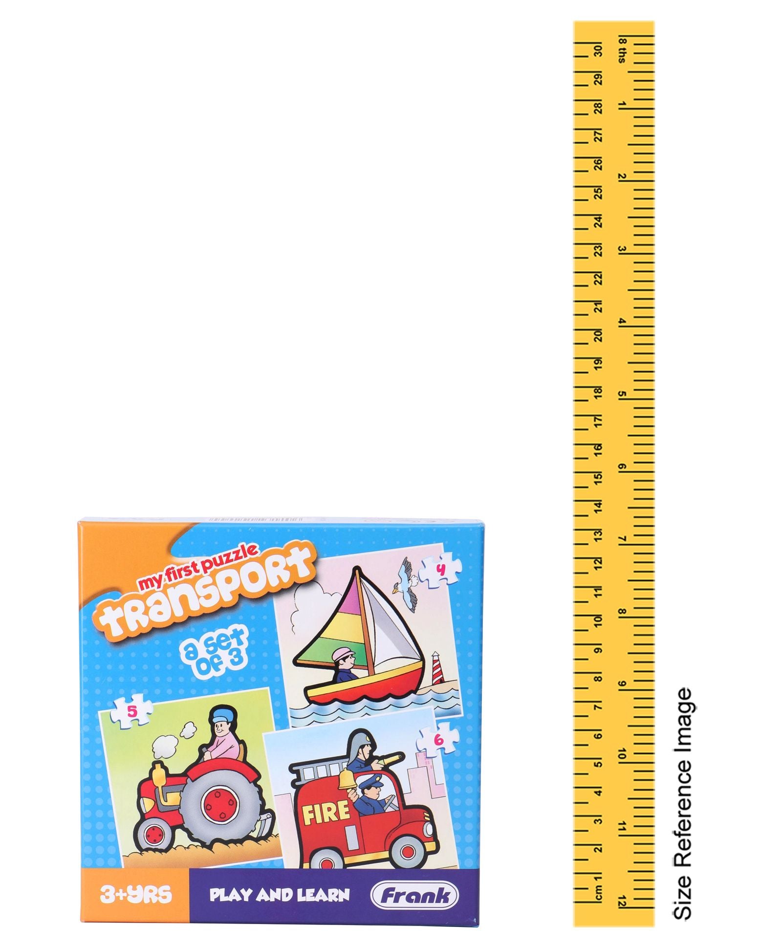 Frank Transport Jigsaw Puzzle Set of 3 Multicolor - 15 Pieces