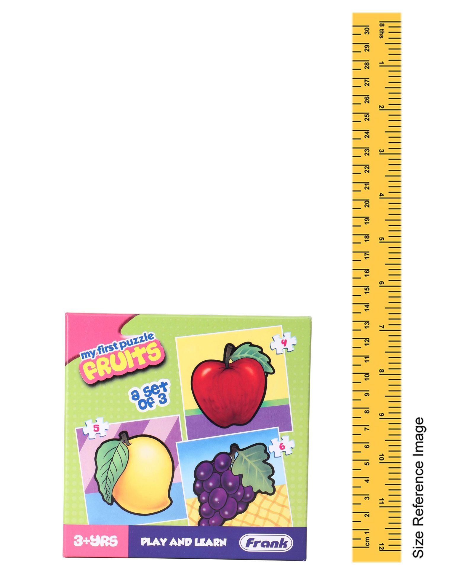 Frank Fruits Jigsaw Puzzle Set of 3 Multicolour - 15 Pieces
