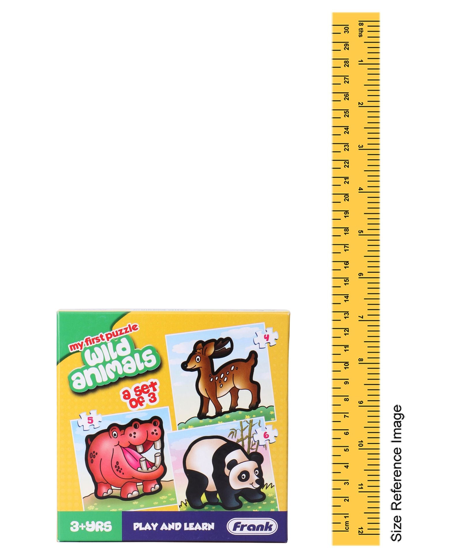 Frank Wild Animals Puzzle Set of 3 Multicolor - 15 Pieces