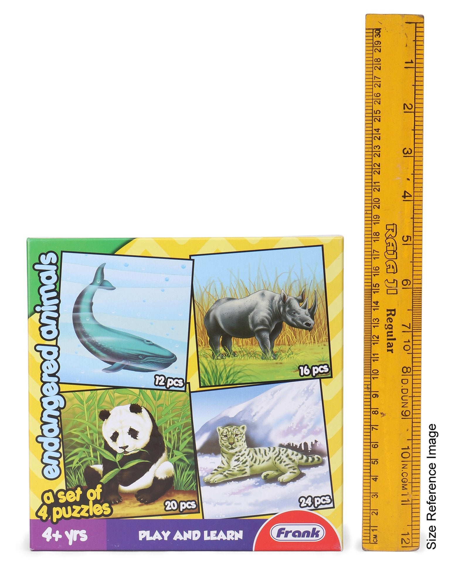 Frank Endangered Animals Jigsaw Puzzle Multicolor Set of 4 - 72 Pieces