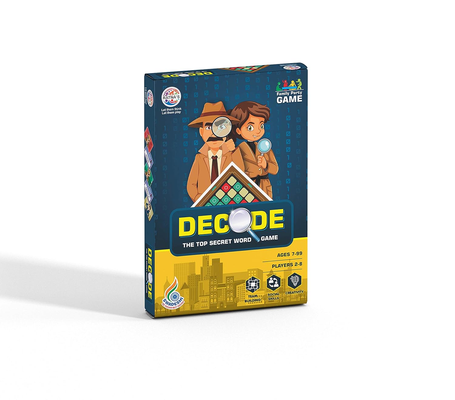 Ratnas Decode The Top Secret Word Board Game for Kids - Multicolor