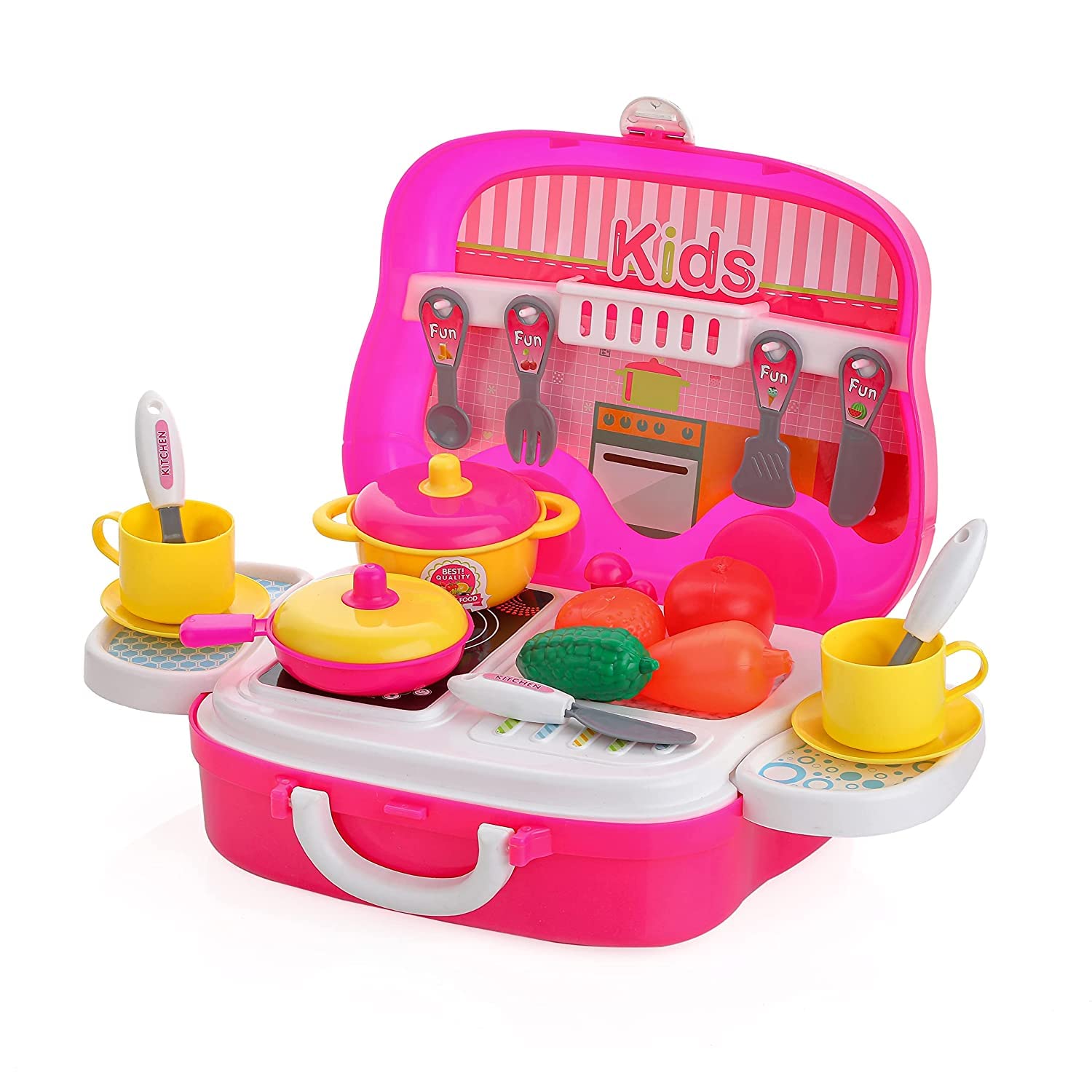 Aditi Toys Kitchen Set (Wheel) - Multicolor