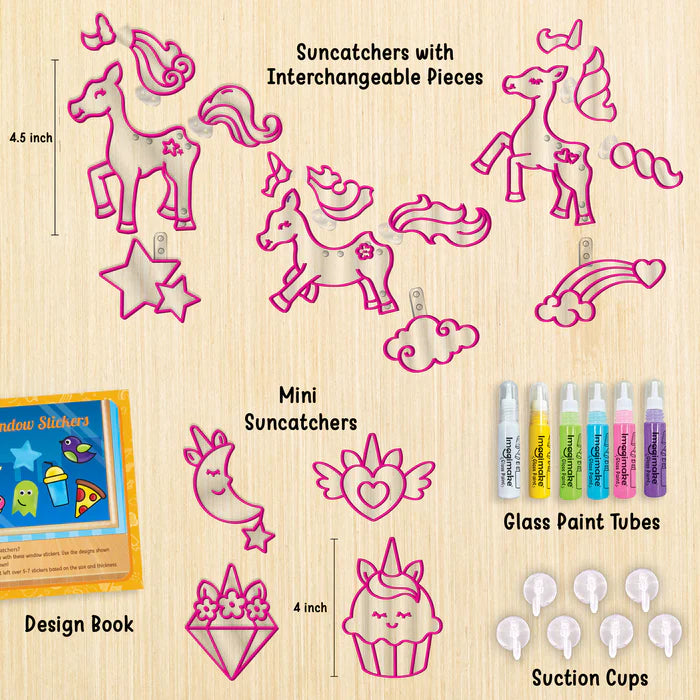 ImagiMake DIY Window Art Unicorn Multicolor