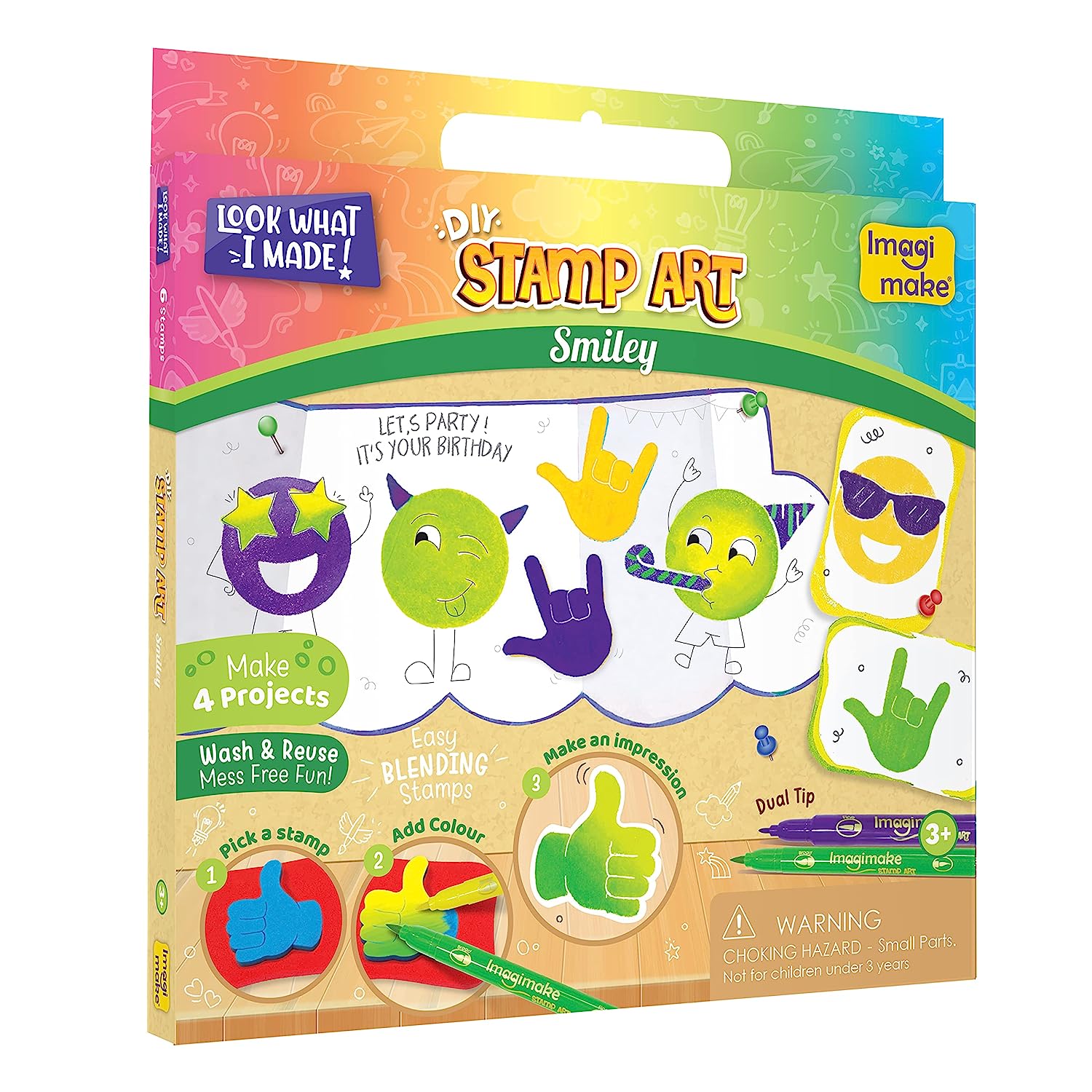 Imagimake Stamp Art Smiley – Coloring & Stamping Set