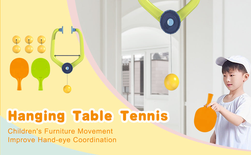 Hanging Table Tennis Trainer Ping Pong Ball Self Training Multicolor