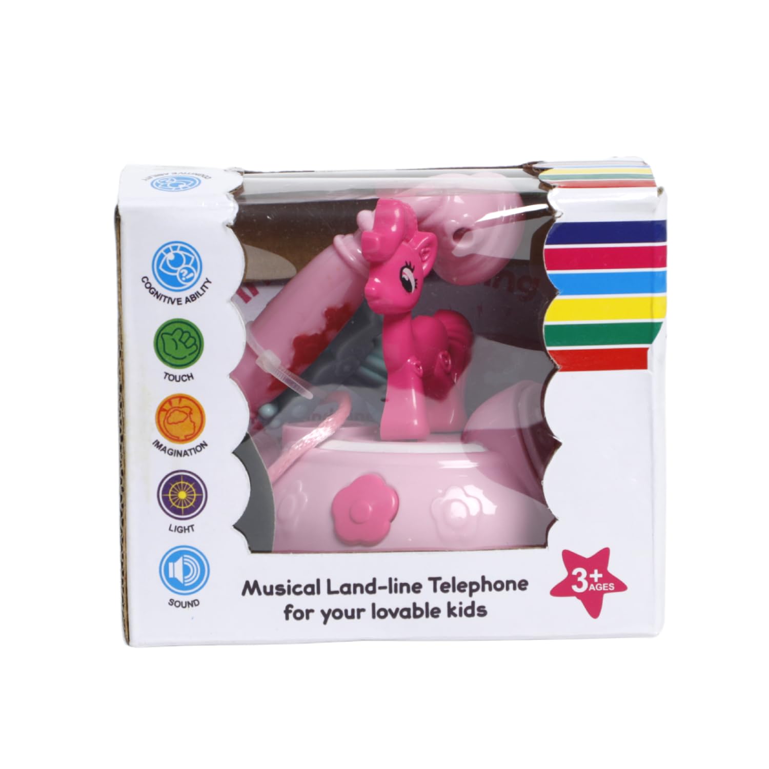 Itoys Old-Style Musical Landline Telephone for Kids Color & Design may vary - Assorted