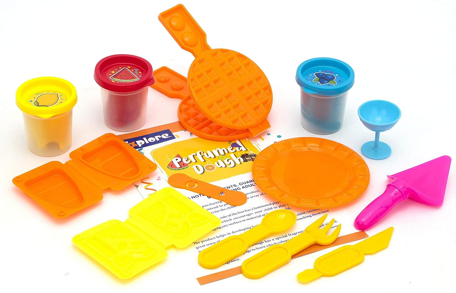 Explore | Perfumed Dough | Mini Waffle Party Activity Toy Set for kids - Multicolor