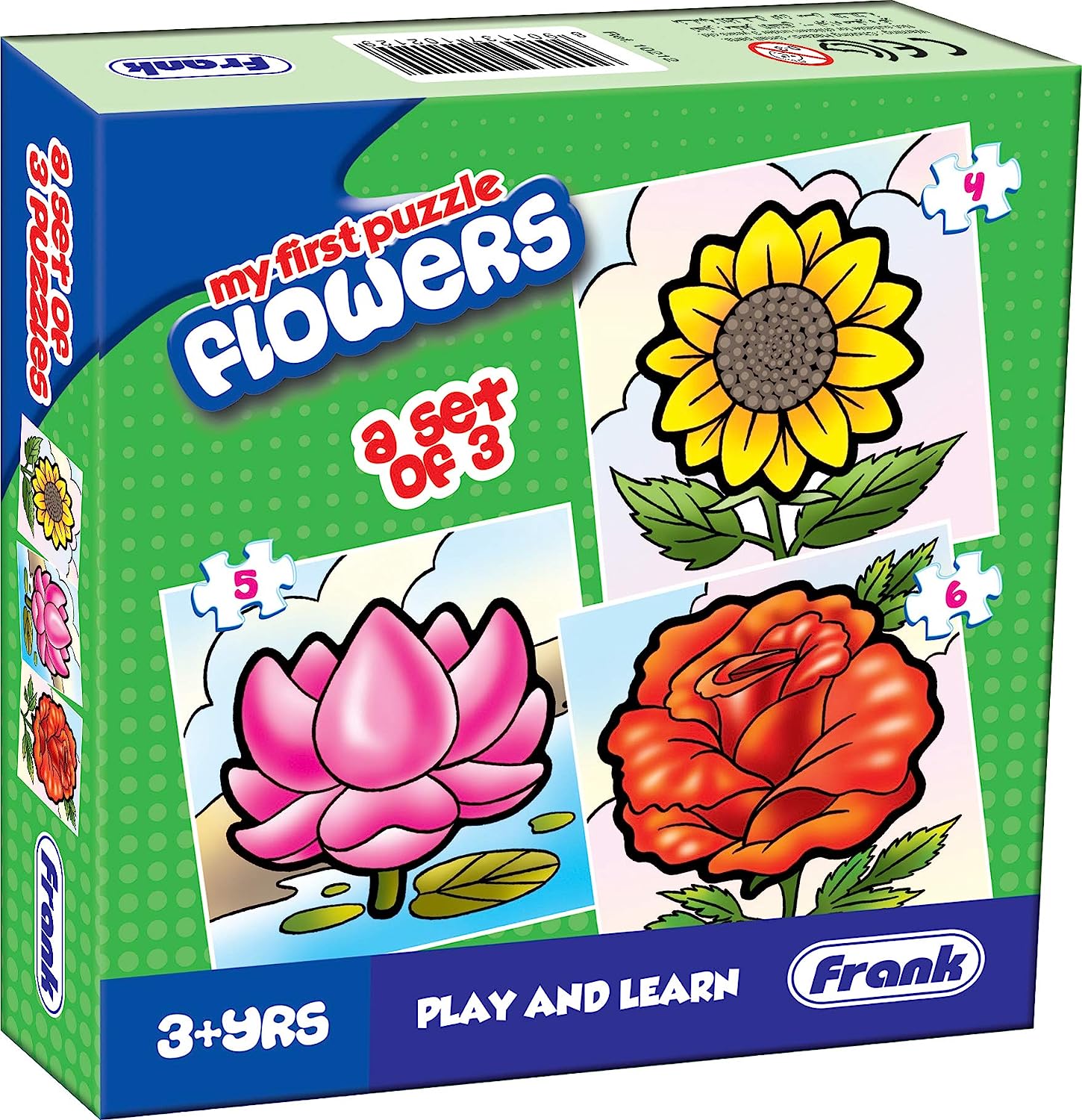 Frank My First Puzzles - Flowers - Set of 3 - Play and Learn