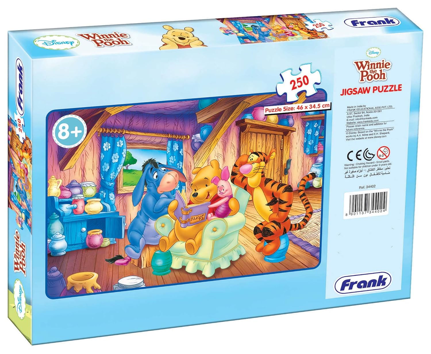 Frank Disney Winnie The Pooh 250 Piece Jigsaw Puzzle for Kids - Multicolor