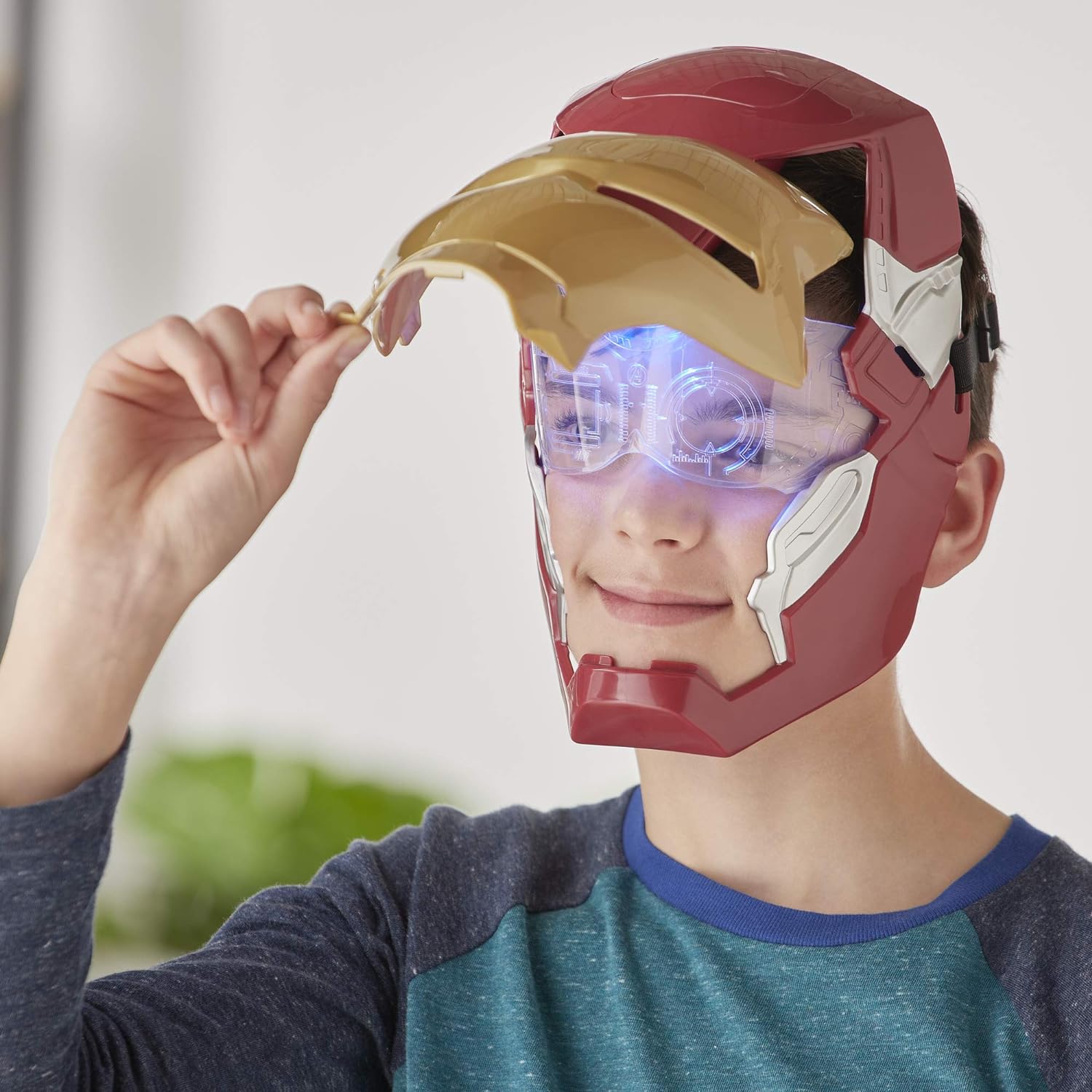 Marvel Iron Man Flip Mask with Light Effects for Costume and Role-Play