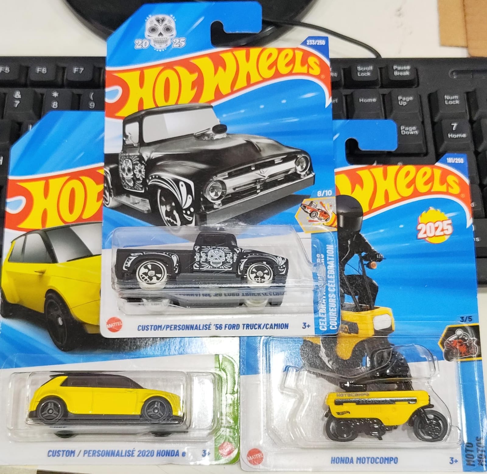 Hot Wheels Mainline - Mix Combo Pack of 3 Cars - Long Card - 001