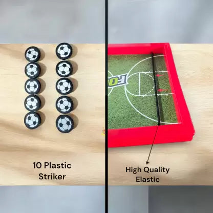 Fast String Puck Game For Kids And Adults - Football Board Indoor Game (Multicolor)