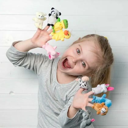 Animals Finger Puppet Toys | Mini Plush Figures Toy for Kids & Magician, Soft Hands Finger Puppets Game