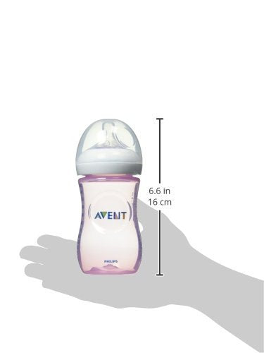 Philips Avent (1M+) Natural 2. 0 Pink Feeding Bottle | SCF034/10 | SCY903/11 (260Ml 9oz)( Cordlife )