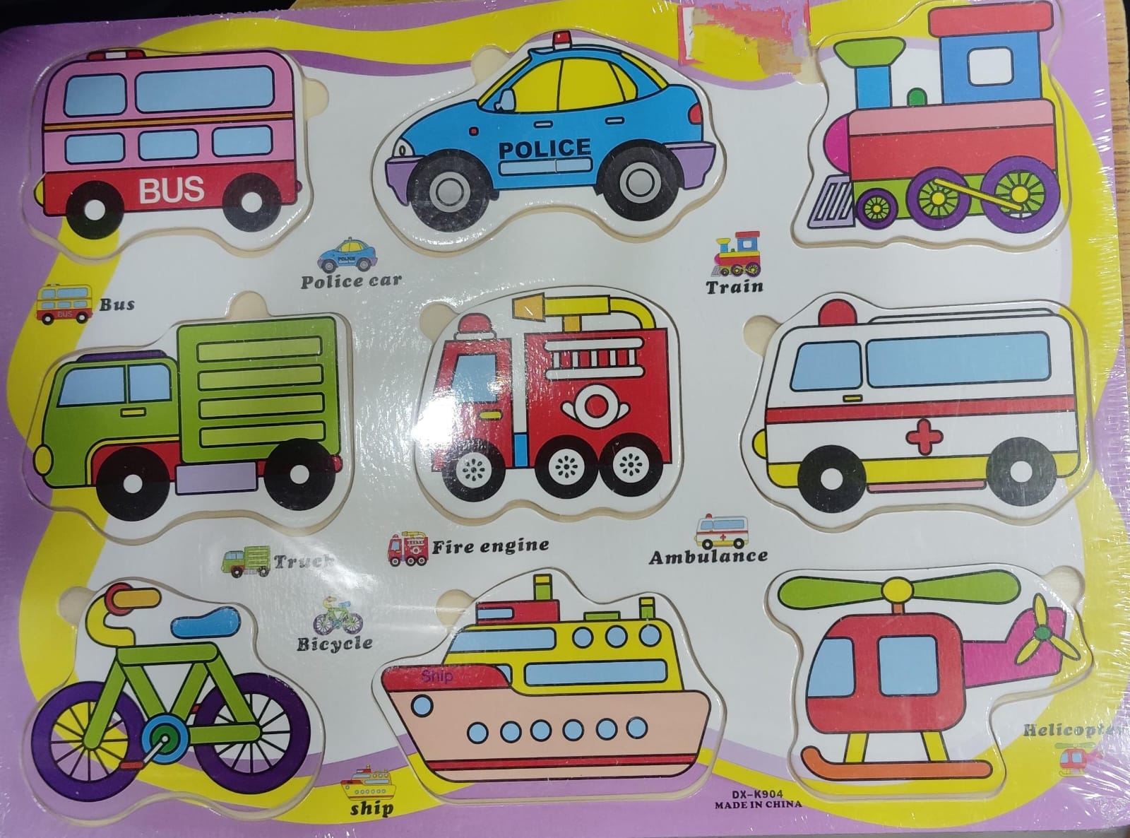 Colorful Learning Educational Board for Kids, Set of 5 Puzzle Board Includes Fruits, Solar System, Body Parts, Animals & Vehicles