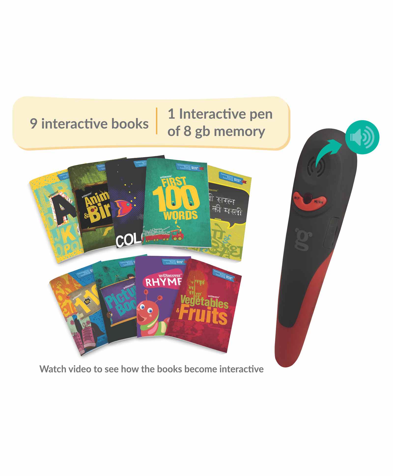 goDiscover Interactive Early Learning Smart Book - Set of 9