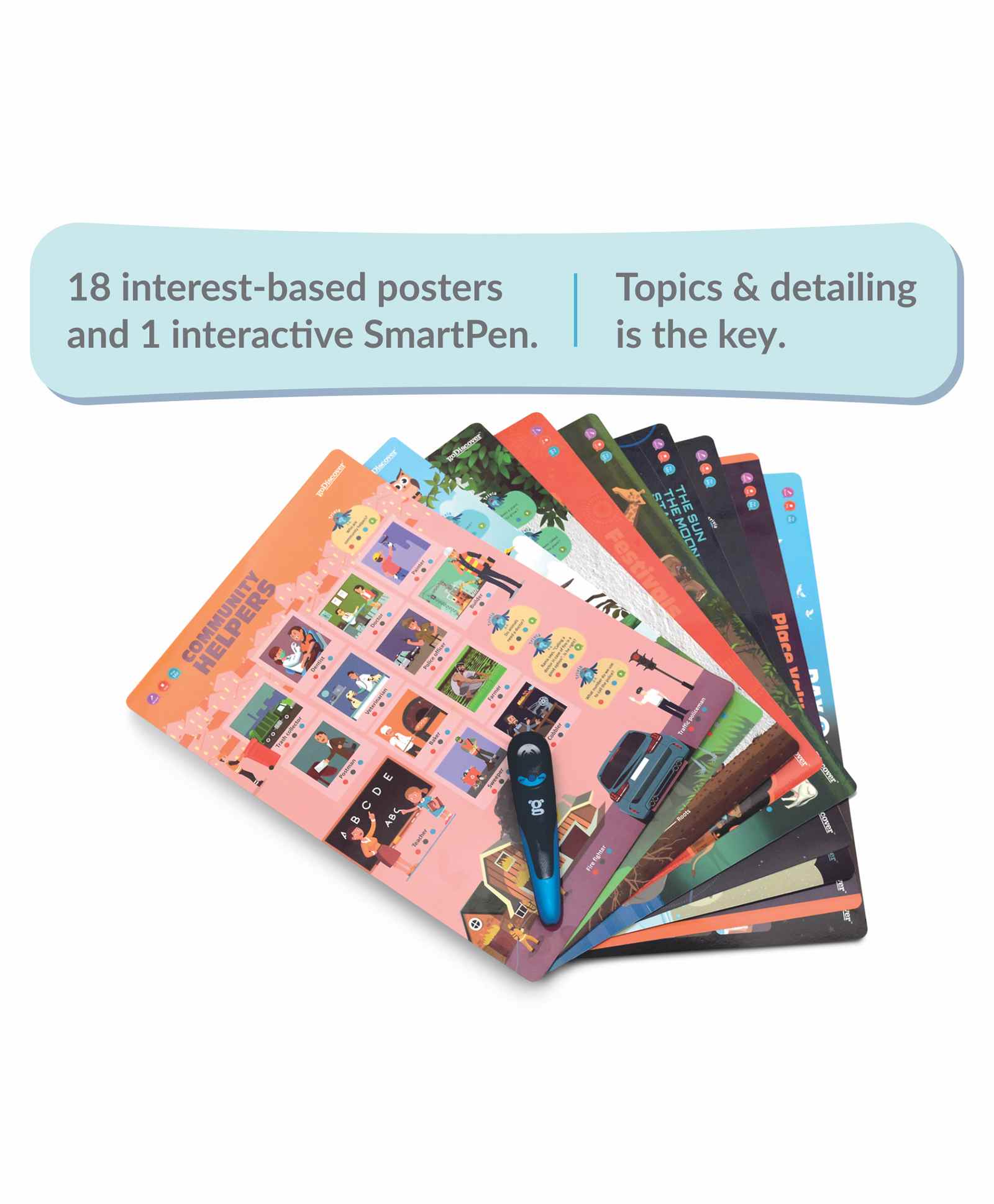 goDiscover Kinder Smart Interactive Learning Series - 18 Interactive Posters