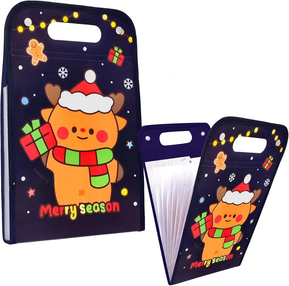 12 Pocket Expanding File Folder Waterproof Vinyl Document Folder Mesh Organizer Bag A4 Size Button Lock