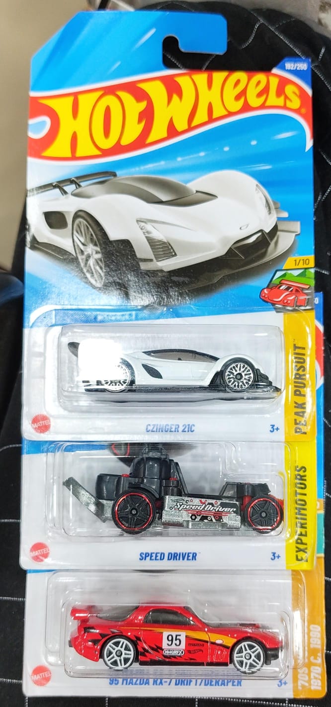 Hot Wheels Mainline - Combo Pack of 3 Cars - P Case & N Case Combo - Long Card (0)