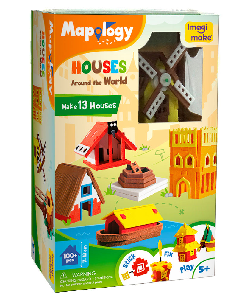 Imagimake Mapology House Around The World - Multicolor