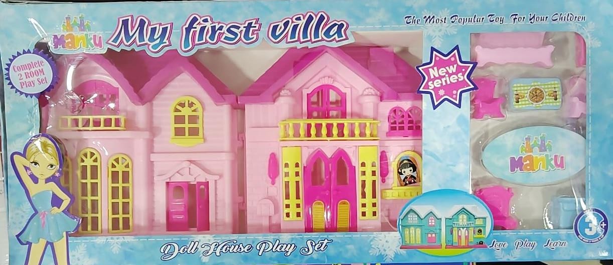 Doll House My First Villa Play Set | Doll House with Furniture for Kids