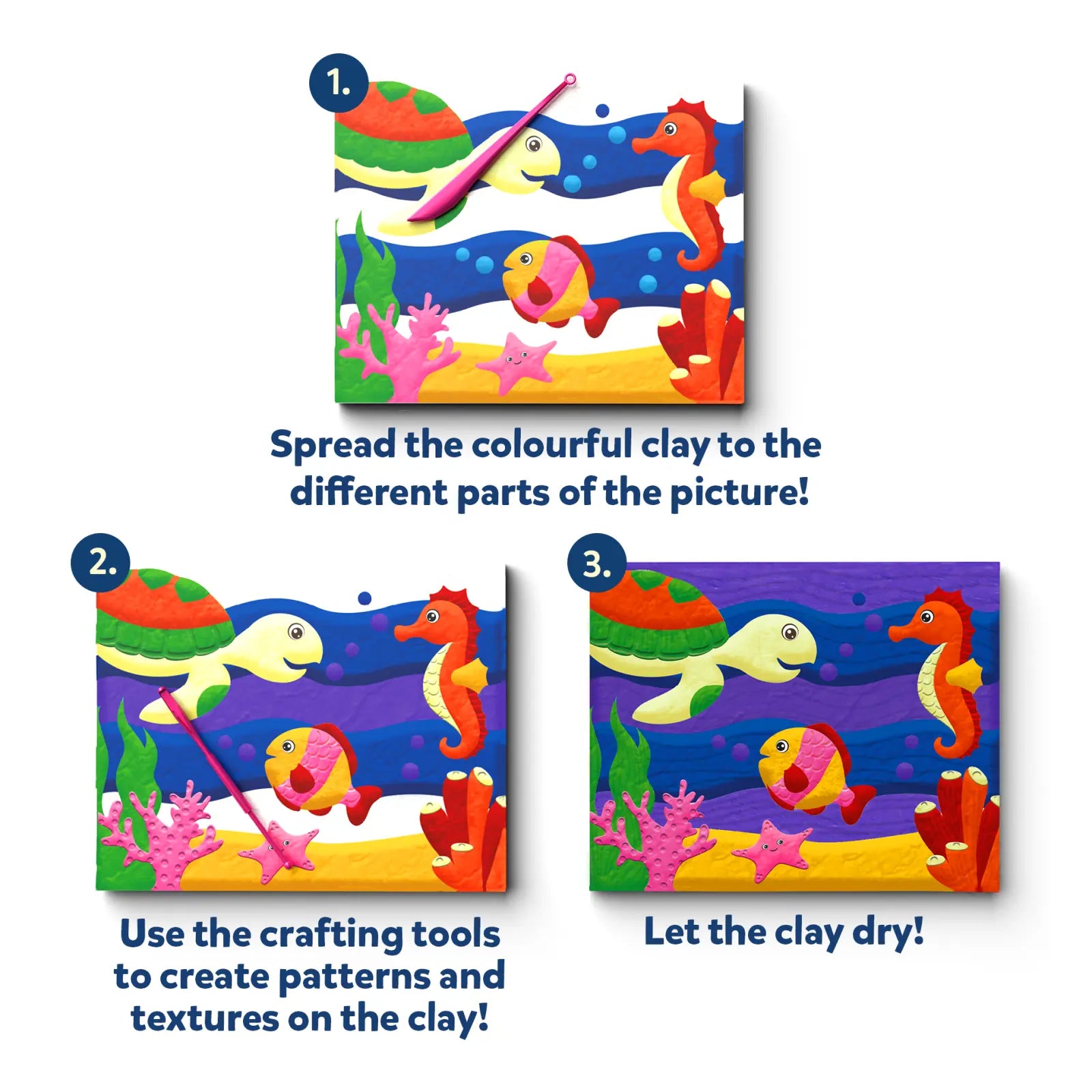 Colour with Clay - Under the Ocean | No Mess Clay Art