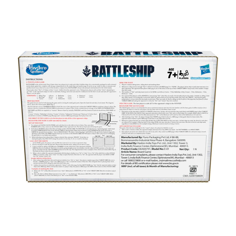 Hasbro Battleship The Tactical Combat Game
