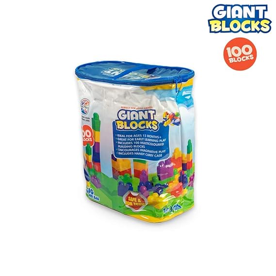 Ratnas Giant Blocks Toy - 100 Pieces - Multicolor