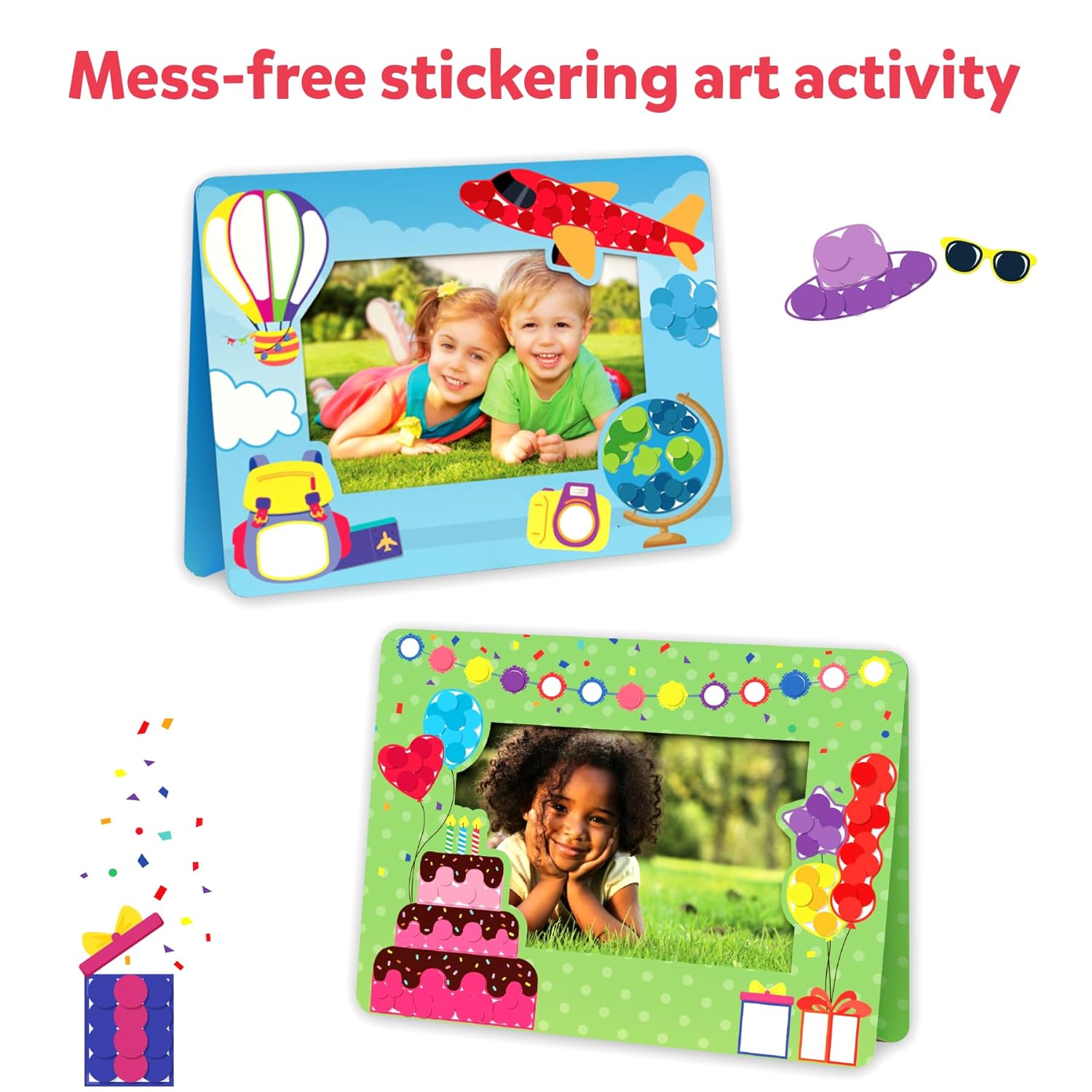 Skillmatics Dot it! - Photo Frames | No Mess Sticker Art | Multicolor