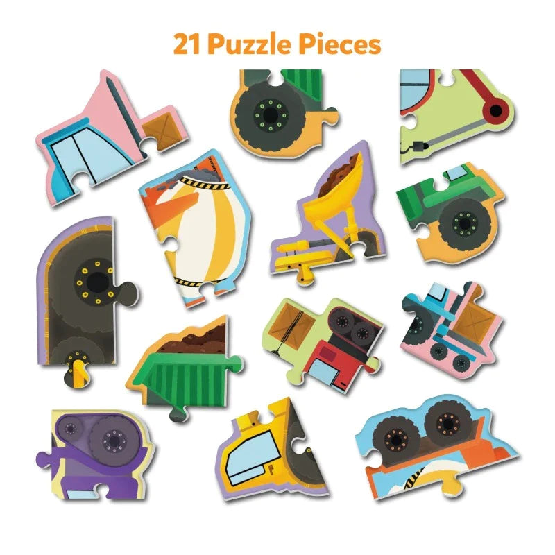 My First Puzzle Set: At The Construction Site - Multicolor