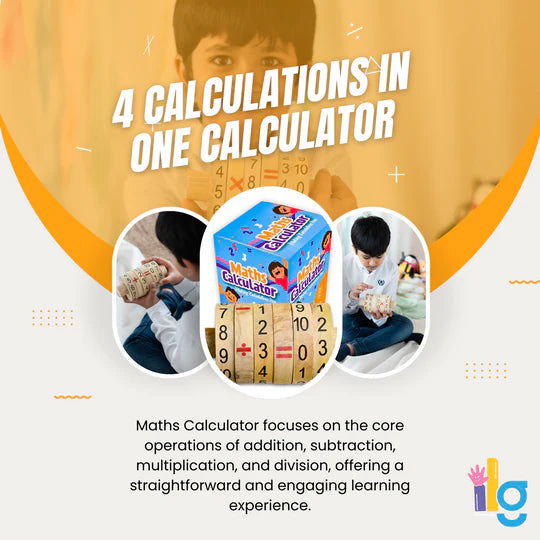 ilearnngrow Wooden Maths Calculator - Multicolor