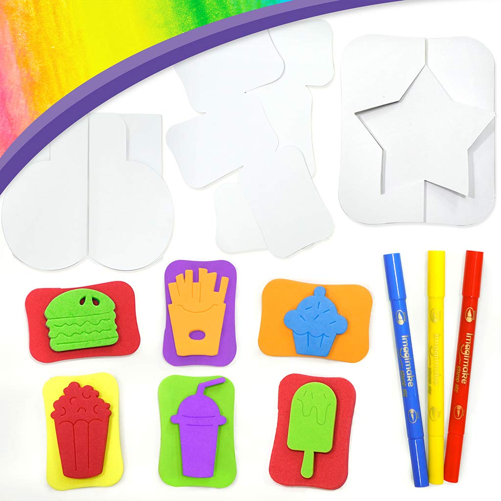 Imagimake Stamp Art Food, Coloring & Stamping Set