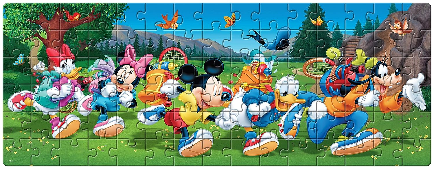Frank Disney Mickey Mouse and Friends 90 Piece Panorama Jigsaw Puzzle