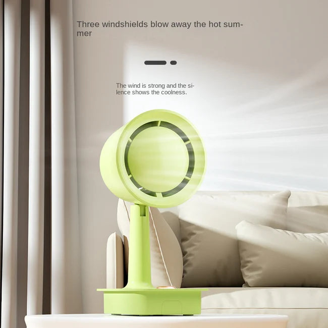 Airpuro Desktop Fan – Portable USB Mini Fan with Phone Holder Stand (Multicolor)