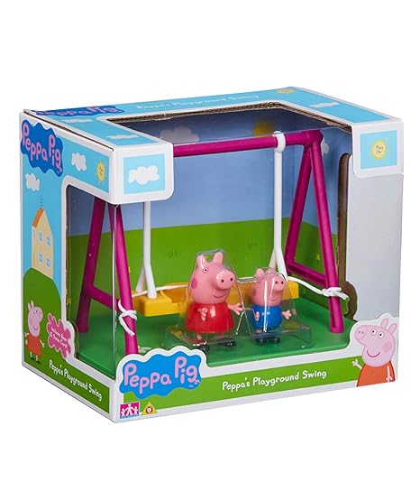 Peppa Pig - Twin Figure Pack with Accessory - Swing - Multicolor