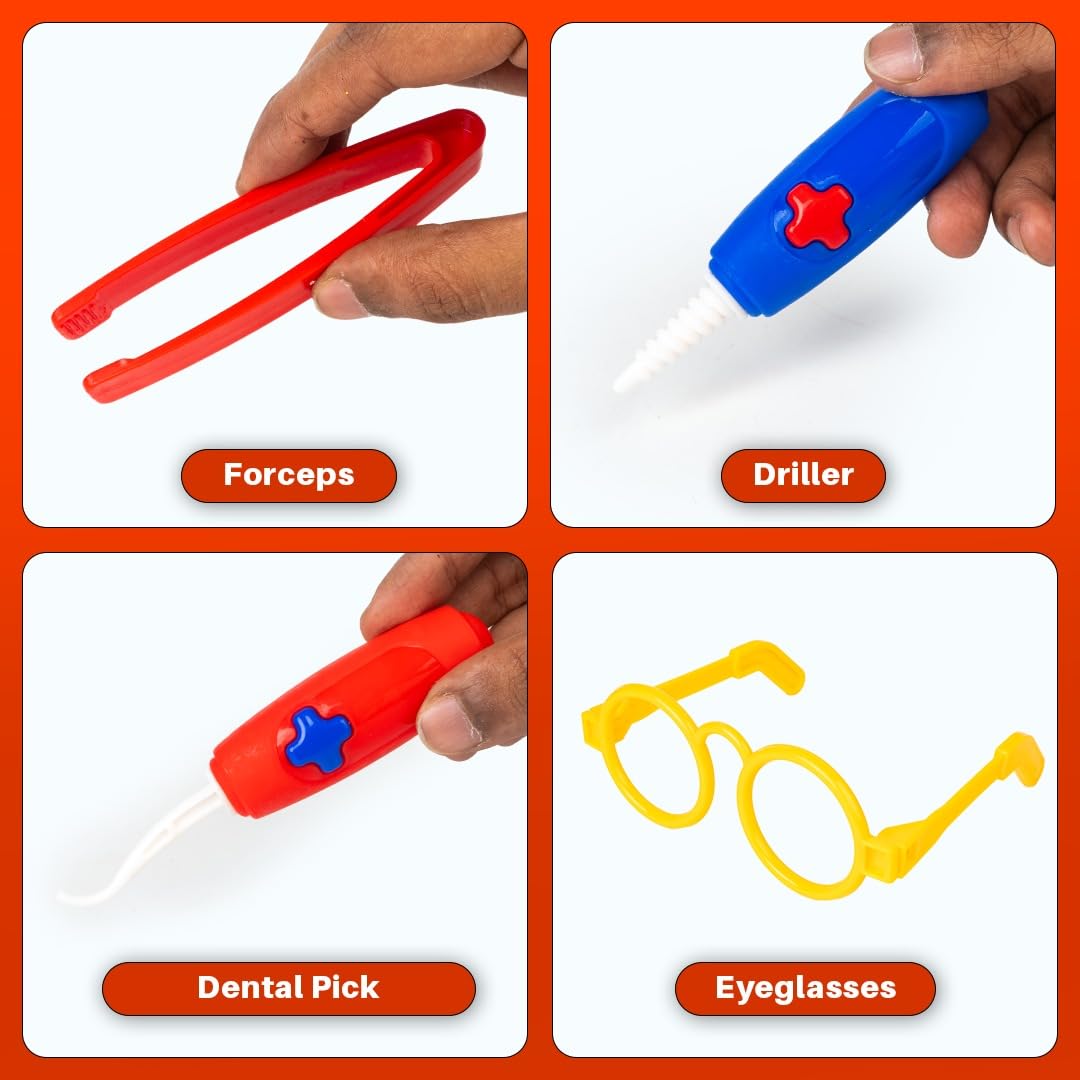 Ratna's Dental Medical Kit with  Medical Instruments & Accessories | Doctor Set Pretend Play