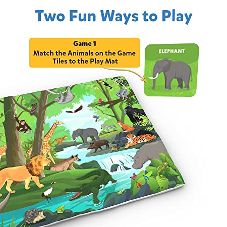 Skillmatics : Found It! Junior Animals - Play Mat & Floor Game - Multicolor