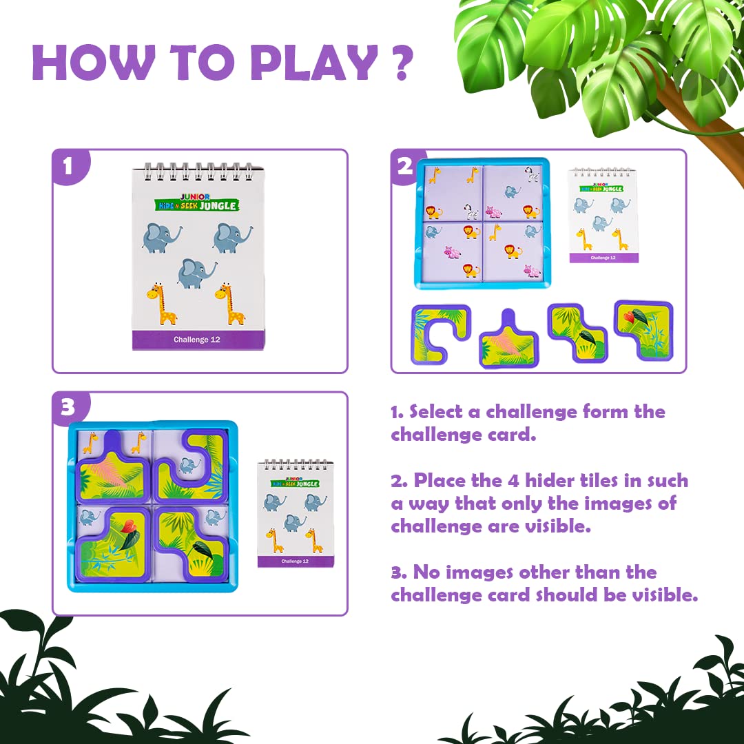 Toymate Hide N Seek Jungle Junior Brain Teasing Game - Multicolor