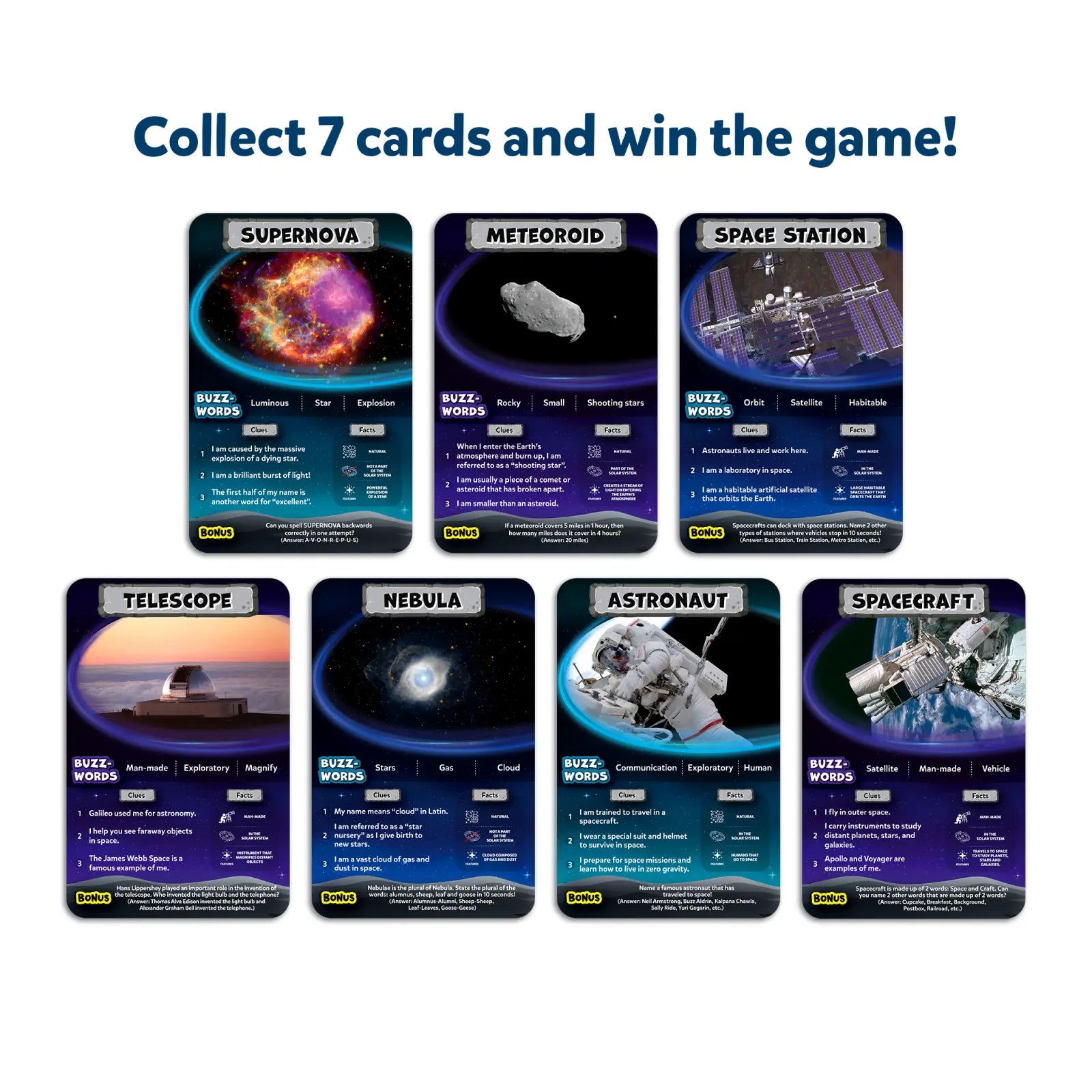 Guess in 10 : All About Space | Trivia card game (ages 8+)