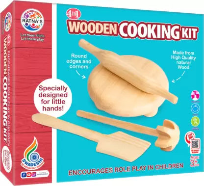 Ratna's Wooden Cooking Kit - Multicolor