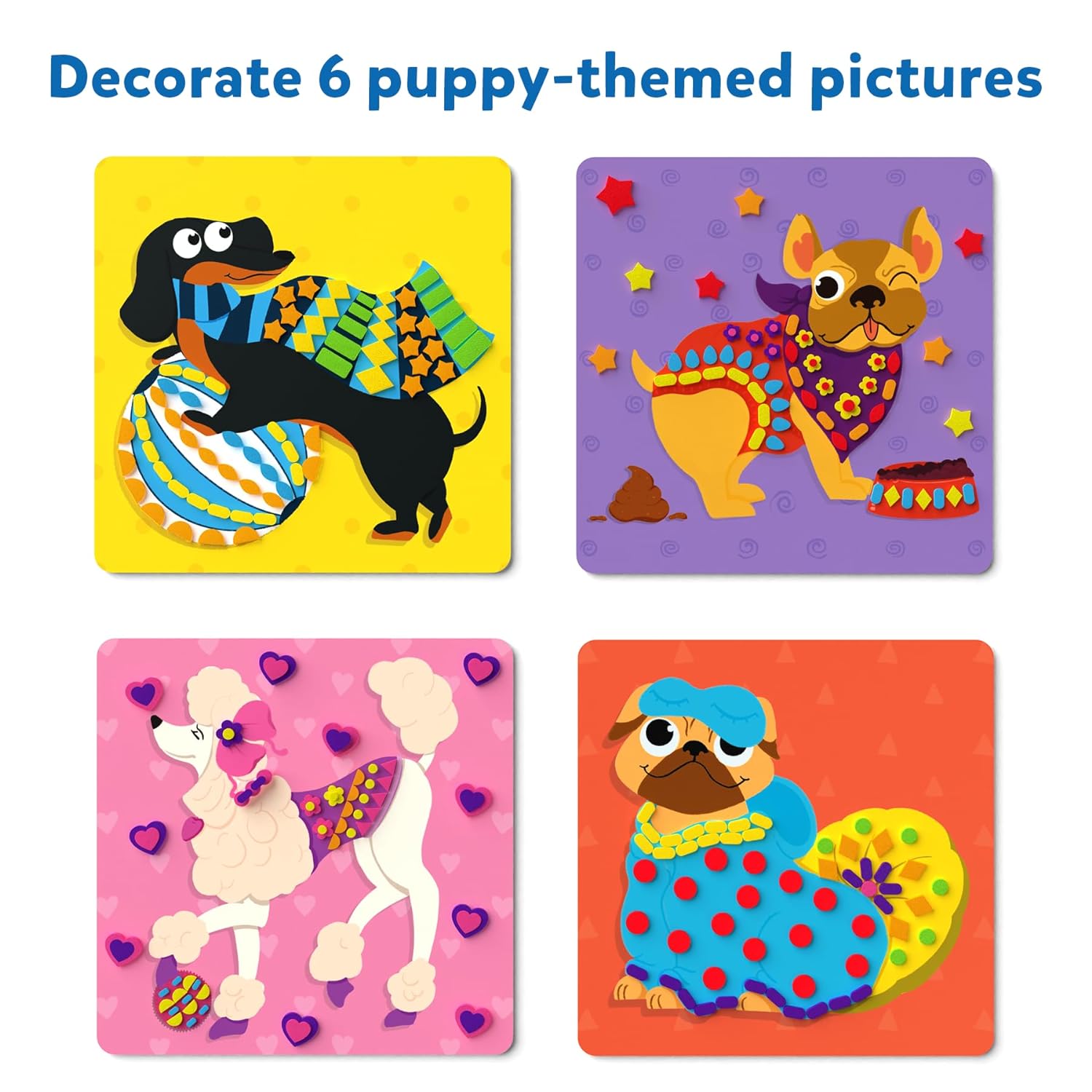 Skillmatics Art Activity - Fun with Foam Puppies, Art & Craft Kits - Multicolor
