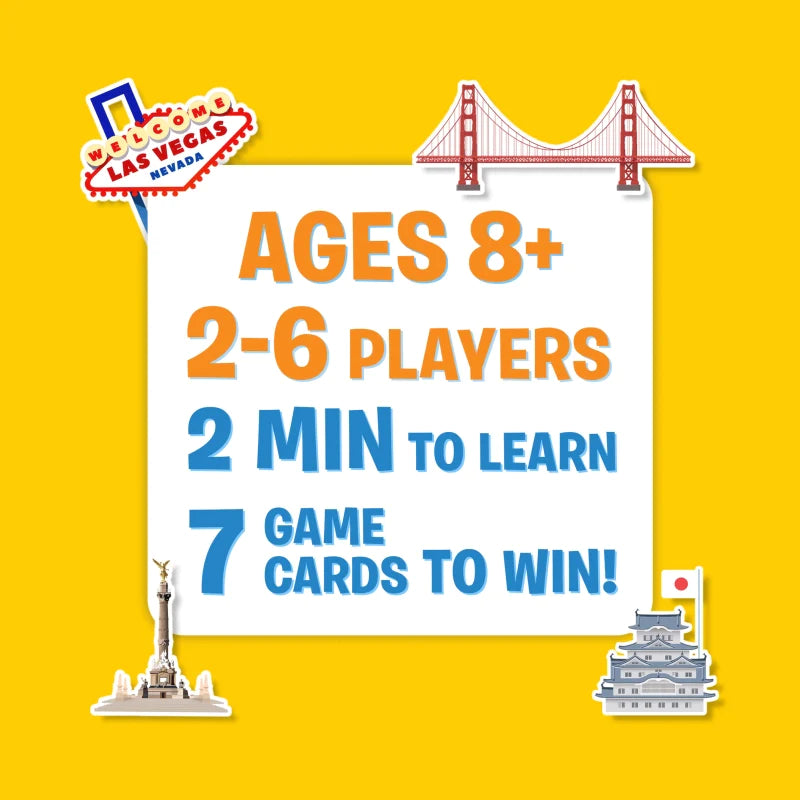 Guess in 10: Cities Around The World | Trivia card game (ages 8+)