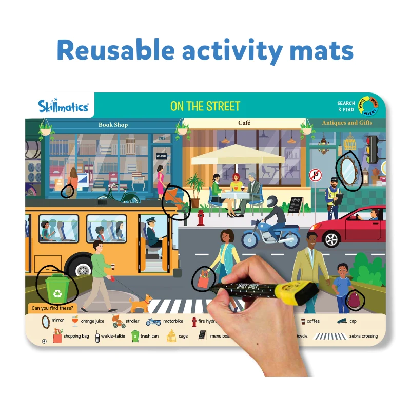 Skillmatics Search And Find Megapack, Activity Mats for kids