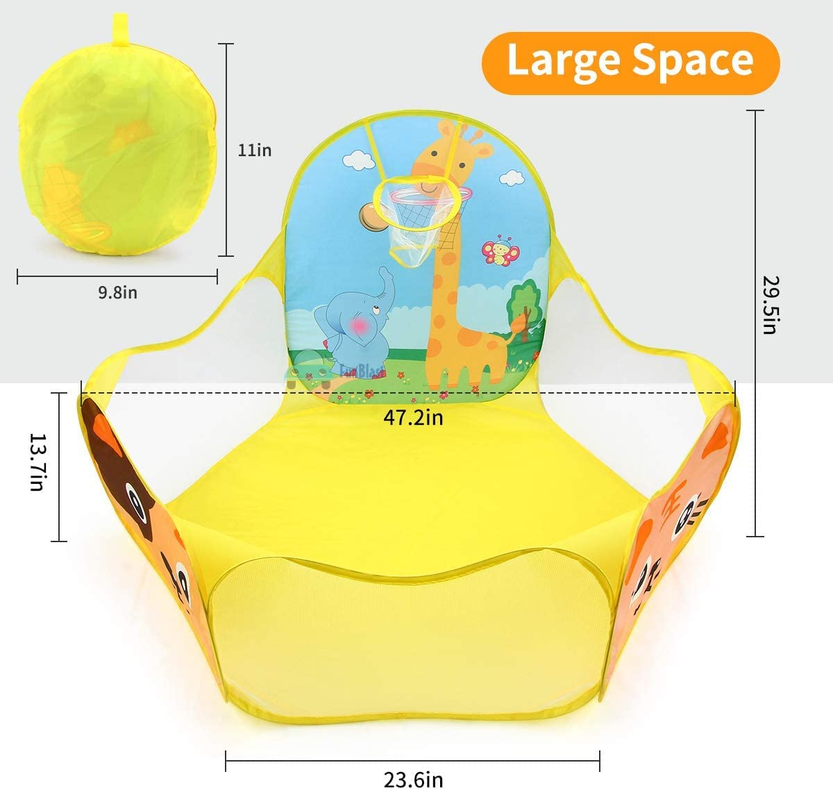 Zoo Ball Pool With 50 Balls - Multicolor