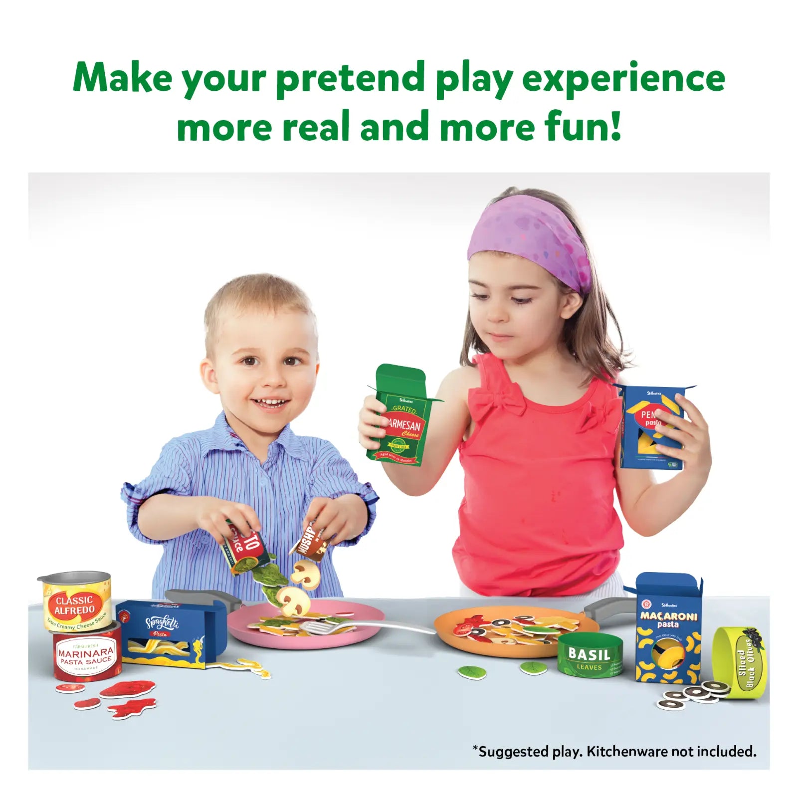 Skillmatics Let's Make Pasta | Play Food for Realistic Pretend Play - Multicolor