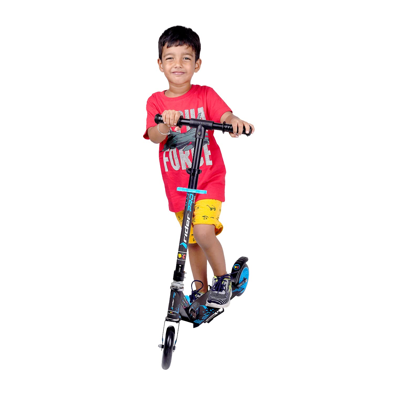 Brats & Cuties Road Runner Rider Pro Scooter for Kids of 6 to 14 Years Skating Kids Kick Scooters with Ting Ting Bell - Weight Capacity utpo 35Kgs (Blue)