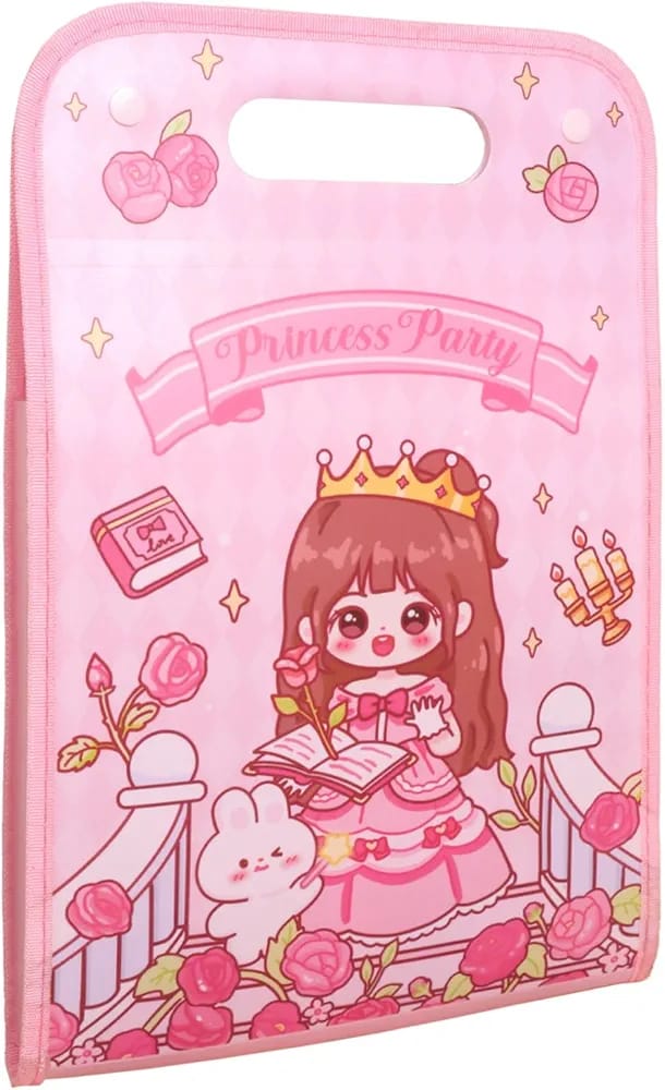 12 Pocket Expanding File Folder Waterproof Vinyl Document Folder Mesh Organizer Bag A4 Size Button Lock