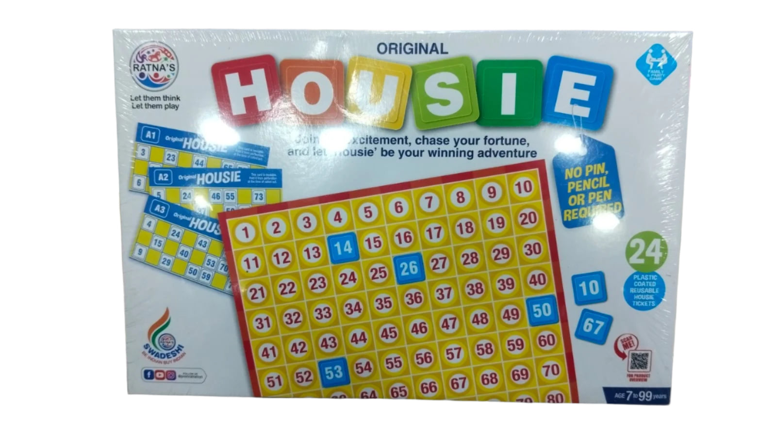Ratna's Original Housie 24 Tickets - Multicolor