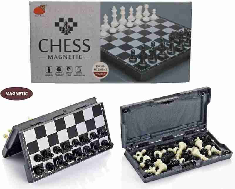 Magnetic Folding Chess Set, Educational Game Board Kids Chess Board Travel Toys Board Game Accessories